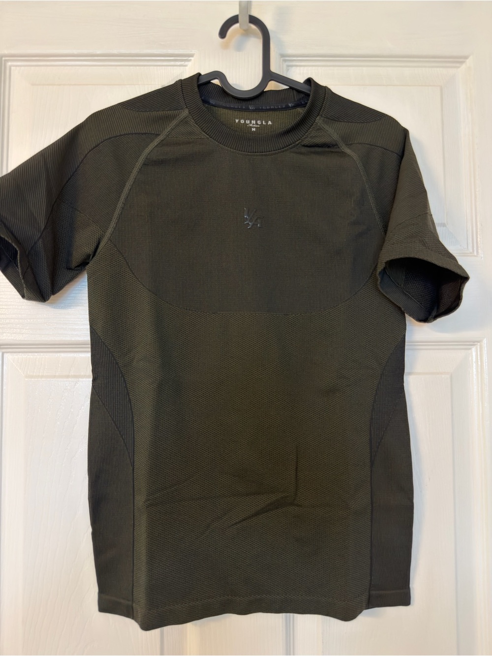 YoungLA Textured Performance Compression Tee in Olive